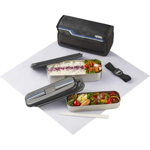 サーモス フレッシュランチボックス 1.1L ラインブラック DSD-1104W L