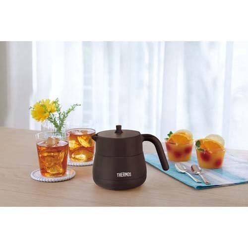 サーモス 真空断熱ティーポット 450ml TTE-450 BW ブラウン ( 1個