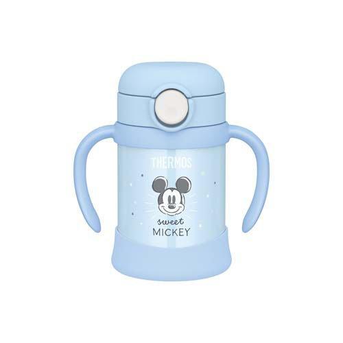 サーモス まほうびんのベビーストローマグ ミッキー パステルブルー