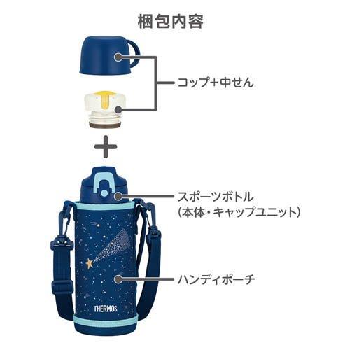 サーモス 真空断熱2ウェイボトル 食洗機対応 0.8L ネイビーブルー FJJ