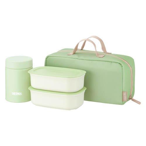 サーモス 真空断熱スープランチセット 800ml ダスティグリーン JEH-800