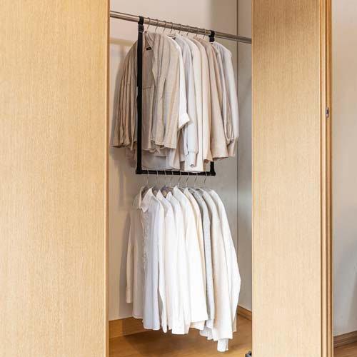 吊下げハンガー (伸縮ポール46-80cm) TH-1BK ( 1本 )/ セキスイ : 爽快