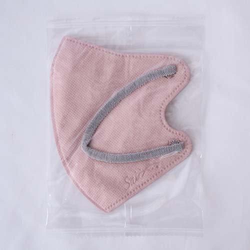 彩 SAI 立体マスク 個包装 ピンク*グレー ふつうサイズ ( 30枚入