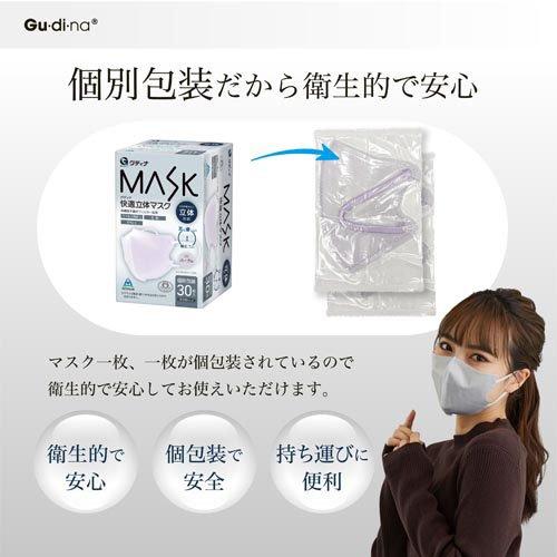 グディナ 快適立体マスクグレー ( 30枚 )/ : 爽快ドラッグ - 通販