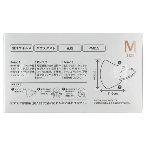 ラフィナート3DバイカラーマスクMサイズ ベージュ ( 30枚入