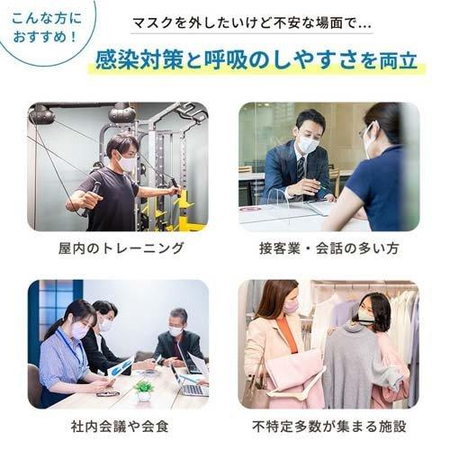 呼吸のしやすさを考えた マスク グレー 個包装 ふつうサイズ ( 30枚入