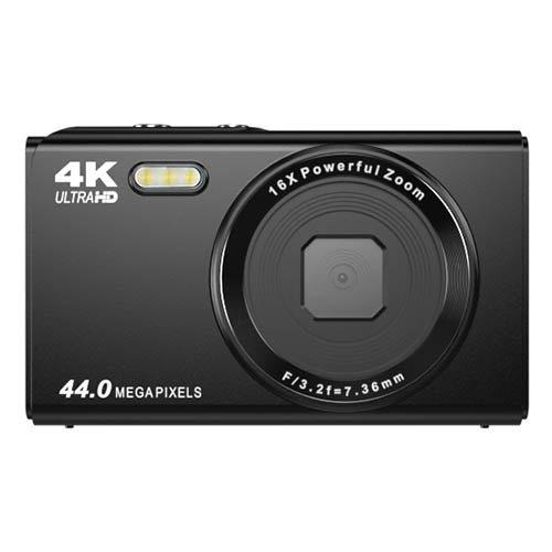 4Kデジタルカメラ 黒 デジタルカメラ 4400万画素 4K録画 32GBカード付 ブラック ( 1セット
