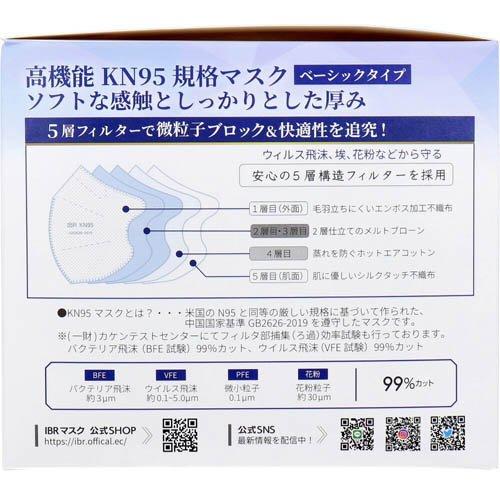 KN95ベーシック 立体構造高機能マスク 個別包装 レギュラーサイズ