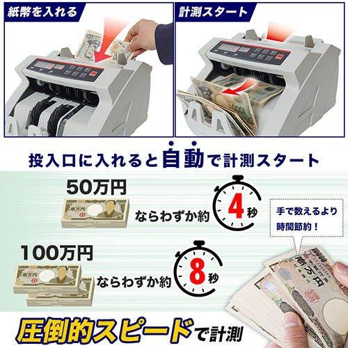 サンコー 超高速 紙幣カウンター 電動オート 2024紙幣対応 SHEC25SWH