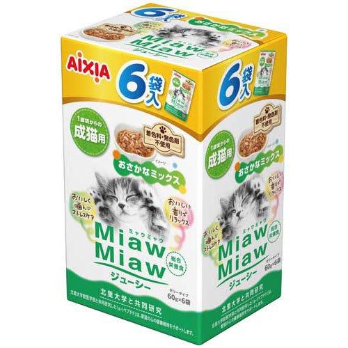 MiawMiawジューシー おさかなミックス ( 60g×6袋入 )/ ミャウミャウ