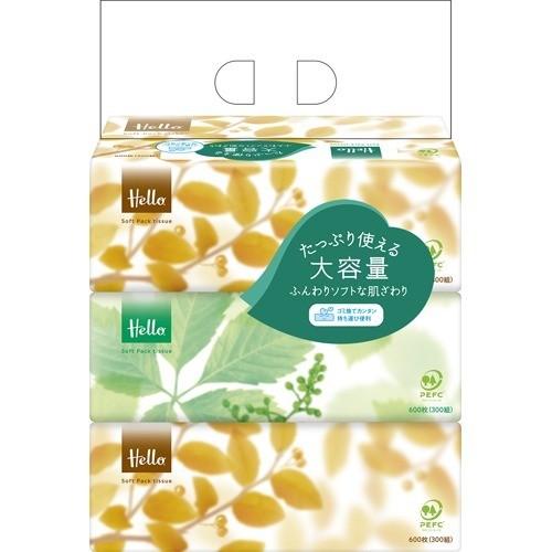 ハロー ソフトパックティシュ Pefc100 300組 3個入 ハロー ティッシュ 爽快ドラッグ 通販 Yahoo ショッピング