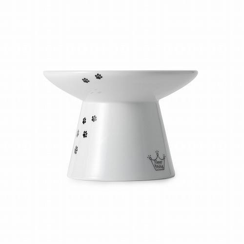 脚付フードボウル 浅広口タイプ 猫柄 シリコン付き ( 1個 )/ 猫壱