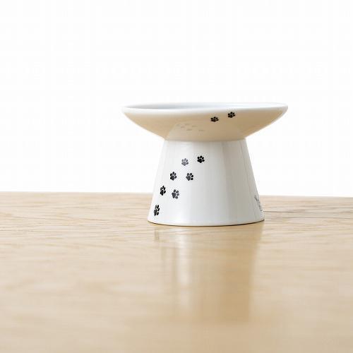 脚付フードボウル 浅広口タイプ 猫柄 シリコン付き ( 1個 )/ 猫壱