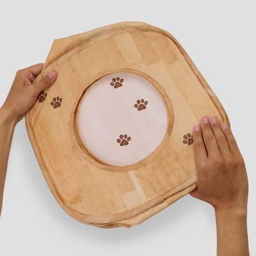 キャットプレイキューブ 木目柄 ( 1個 )/ 猫壱 : 爽快ドラッグ