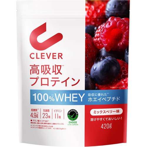 クレバー 高吸収 プロテイン ミックスベリー味 ( 420g )/ : 爽快