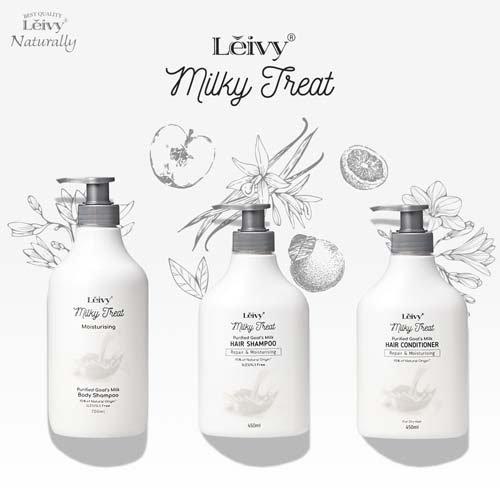 ミルキーロション＆クリームセット　ヘアシャンプー２本セット ミルキープレシャスEXリペア 限定ヘアミルクトリプルセット / &honey