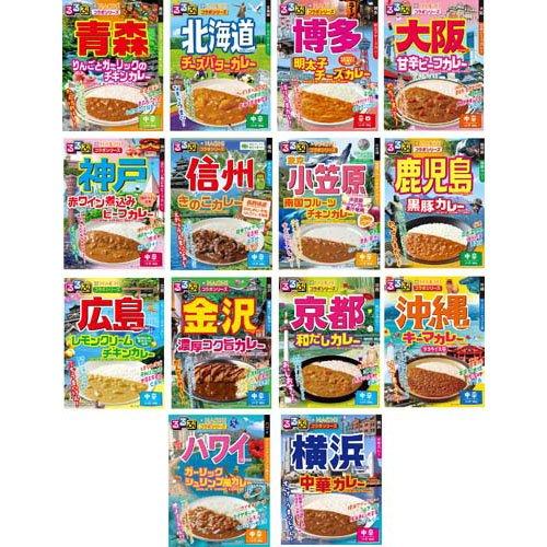 企画品)るるぶ×ハチ食品 ご当地カレー食べ比べ14種アソートセット ( 1