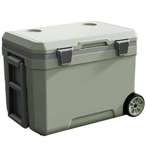 ハードクーラーボックス キャスター付 保冷 大容量 大型 グリーン IS-HCB45(1個)[冷却用品] ハードクーラーボックス キャスター付 保冷 大容量 大型 グリーン IS