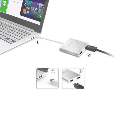 USB3.0 to Dual HDMIディスプレイアダプター JUA365 ( 1個 )/ j5create(ジェイファイブクリエイト)の画像