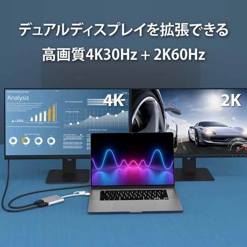 Type-C/Type-A デュアルHDMIディスプレイアダプター JCA365 ( 1個 )/ j5create(ジェイファイブクリエイト)の画像