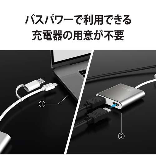 Type-C/Type-A デュアルHDMIディスプレイアダプター JCA365 ( 1個 )/ j5create(ジェイファイブクリエイト)の画像