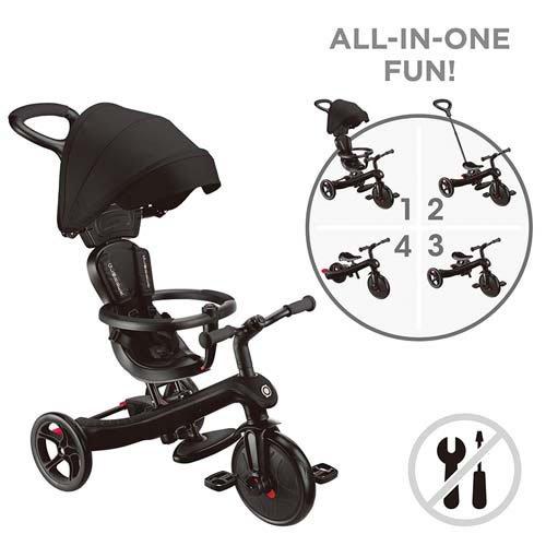 GLOBBER エクスプローラー トライク 4in1 ベビーカーJP PKG ブラック