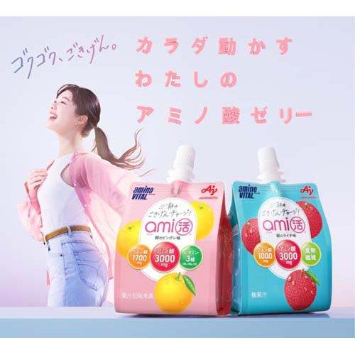 アミノバイタル ami活 ゼリードリンク 朝のライチ味 ( 180g×24個