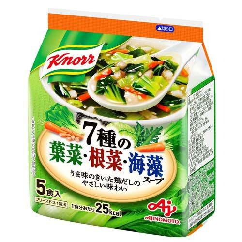 クノール 7種の葉菜・根菜・海藻スープ 味の素 フリーズドライ ( 5食入