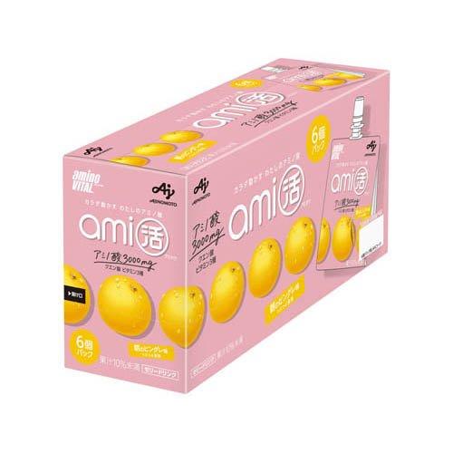 アミノバイタル ami活 ゼリードリンク 朝のピングレ味 ( 180g×6個