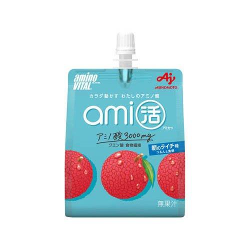 アミノバイタル ami活 ゼリードリンク 朝のライチ味 ( 180g×6個