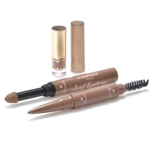 キャンメイク 3in1アイブロウ 02 アッシュブラウン ( 0.57g )/ キャン