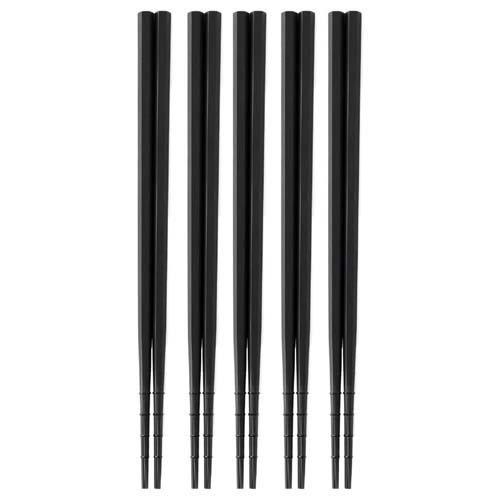アサヒ興洋 お箸 樹脂箸 食洗機対応 23cm 先十字 ブラック KY-47 ( 5膳