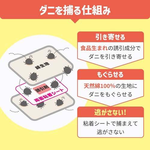 ムシューダ ダニさん集まれ！布団 ダニ捕獲シート ( 2枚 )/ : 爽快