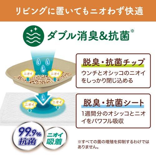ニャンとも清潔トイレ 脱臭・抗菌チップ 大きめの粒 ケース品 猫砂