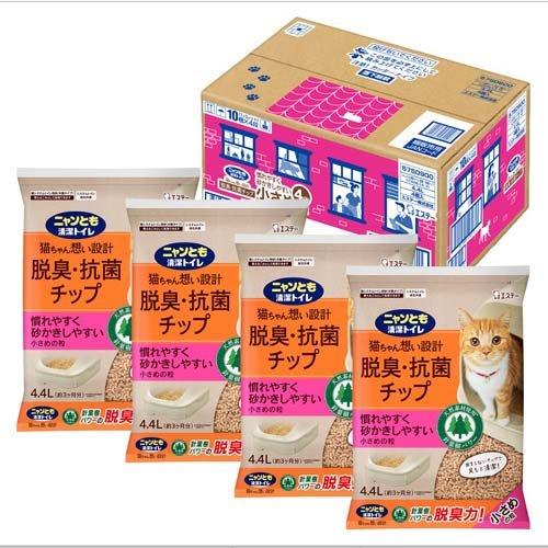 ニャンとも清潔トイレ 脱臭・抗菌チップ 小さめの粒 ケース品 猫砂