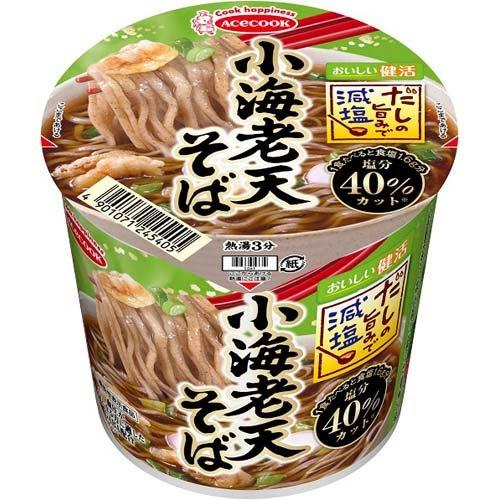 だしの旨みで減塩 小海老天そば ( 12個入 )/ エースコック カップ麺