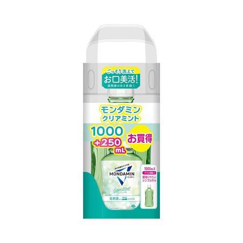 モンダミン マウスウォッシュ クリアミント ( 1000mL+250mL )/ : 爽快