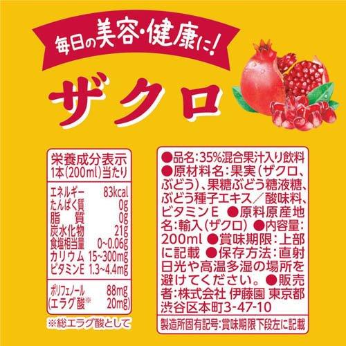 伊藤園 エコパック ザクロmix 紙パック ( 200ml×24本入 )/ : 爽快