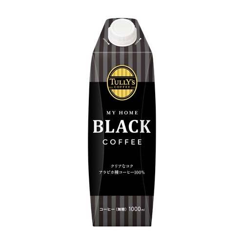 タリーズコーヒー ブラック MY HOME キャップ付き 紙パック ( 1L*6本入