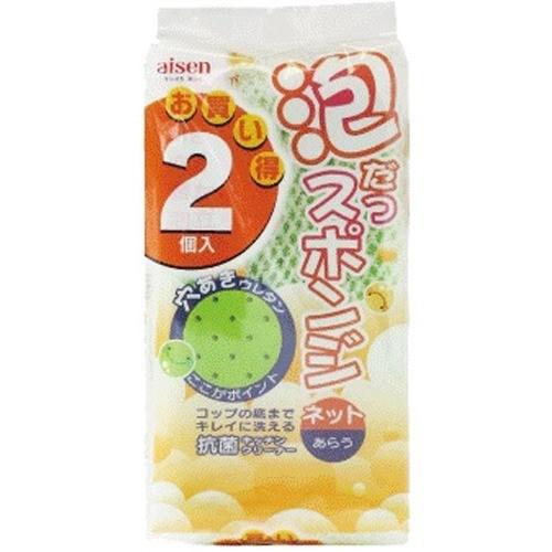 アイセン 泡だつスポンジ 泡だつ スポンジ ネット KS309 ( 2コ入