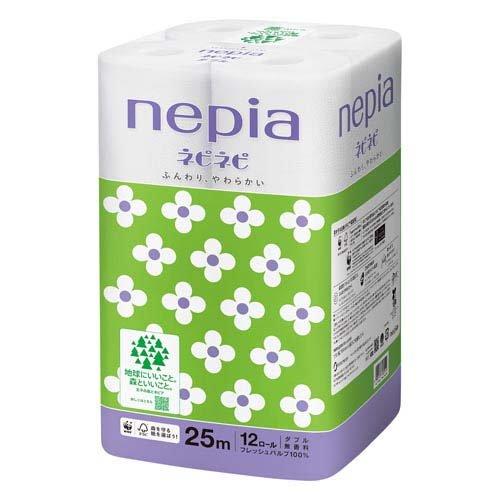 ネピア ネピネピ トイレットペーパー ダブル 無香料 ( 25m×12 ネピア ネピネピ トイレットペーパー ダブル 無香料 ( 25m×12