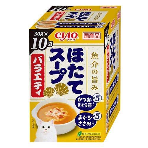 CIAO スープ ほたてスープバラエティ 猫用 ( 30g×10袋入 ) : 爽快