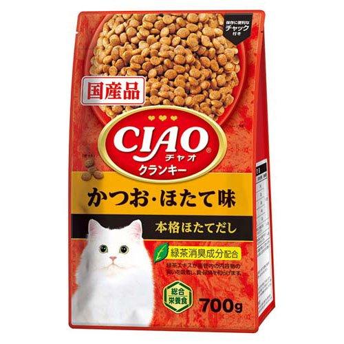 史上最も激安 CIAOクランキー 700g ( 本格ほたてだし かつお・ほたて味 キャットフード