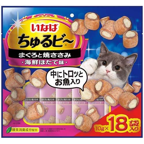 いなば ちゅるビ〜 まぐろと焼ささみ 海鮮ほたて味 ( 10g*18袋入
