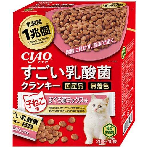 チャオ すごい乳酸菌クランキー 子ねこ用 まぐろ節ミックス味 チャオ すごい乳酸菌クランキー 子ねこ用 まぐろ節ミックス味