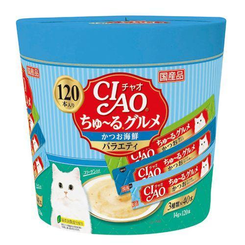 チャオ ちゅ〜るグルメ かつお 海鮮バラエティ 3種類の味入り ( 14g