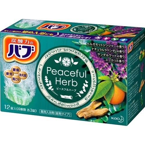 バブ ピースフルハーブ やすらぎのひととき ( 12錠 )/ 入浴剤 ) : 爽快