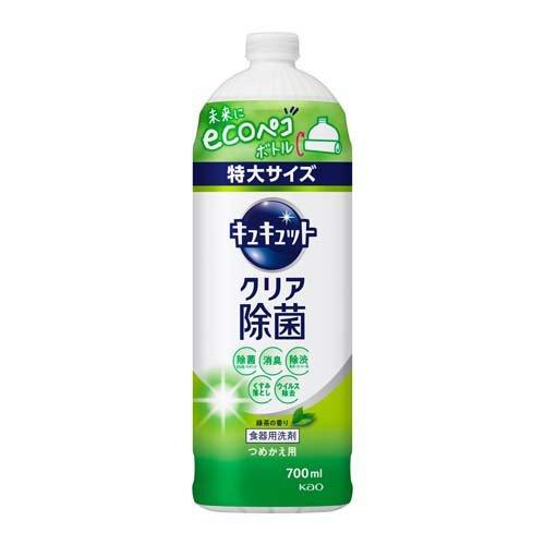 キュキュット 食器用洗剤 クリア除菌 緑茶の香り つめかえ用 大サイズ