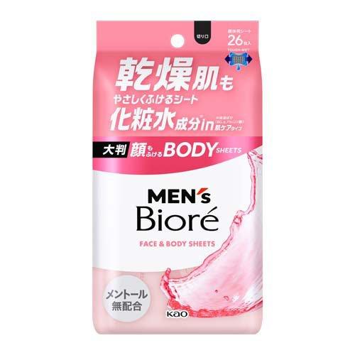 メンズビオレ 顔もふけるボディシート 肌ケアタイプ ( 26枚 )/ : 爽快