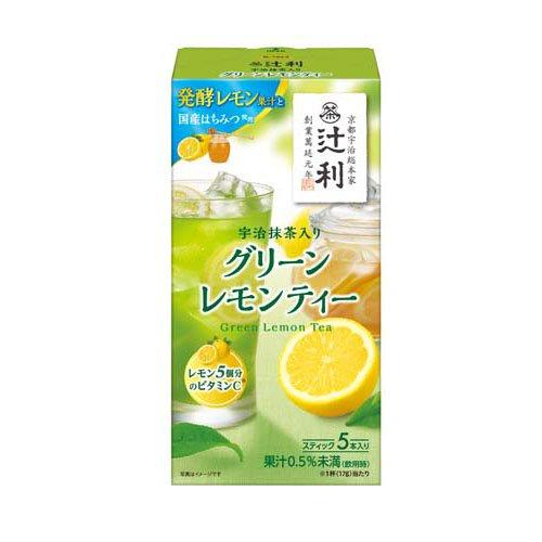 辻利 宇治抹茶入りグリーンレモンティー ( 17g×5本入 )/ : 爽快